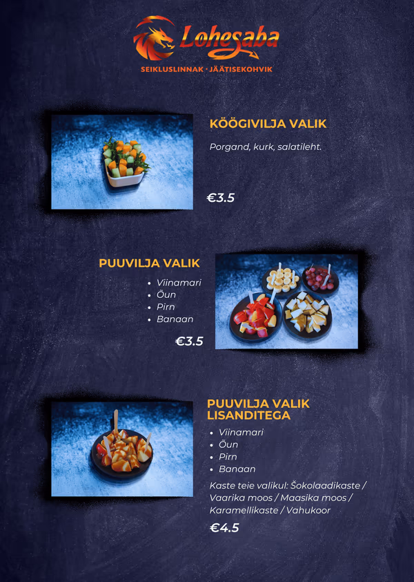 Lohesaba Premia jäätisekohviku menüü, leht 6
